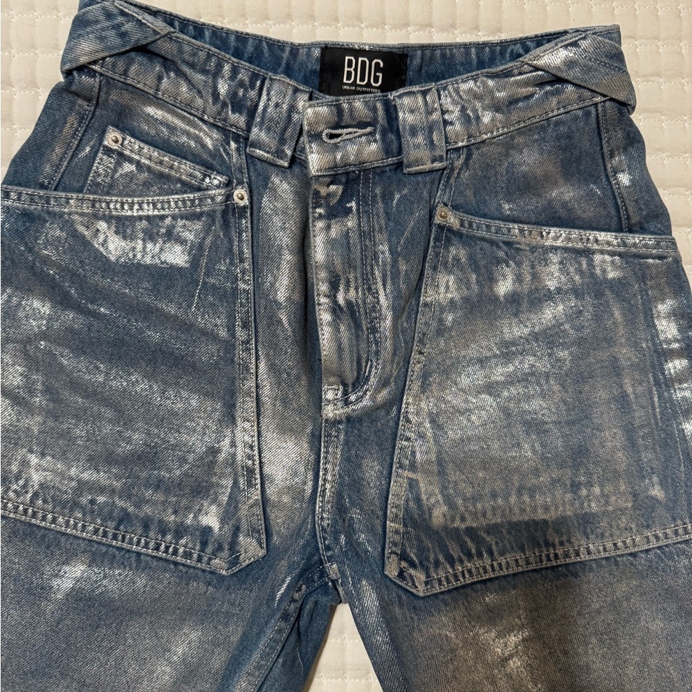 BDG Silver and Blue Denim Jeans